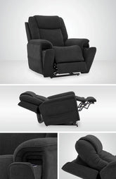 Trio Mezzo Trento Charcoal LIft Chair MM3600-VTCHC-H0A - Darseys Furniture & Mattress